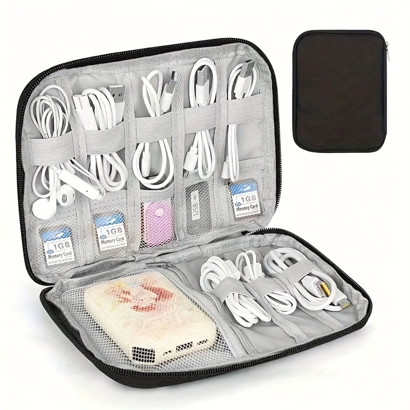 Tech Accessories Travel Organizer Pouch - Boîte à accessoires électroniques multi-poches -