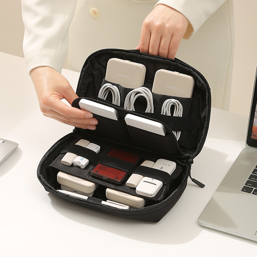 Tech Accessories Travel Organizer Pouch - Organisateur de câbles de voyage portable,